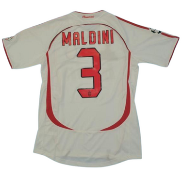 Camisa Retrô Milan Away UCL Finale Versão 2007 "Maldini" N°.3