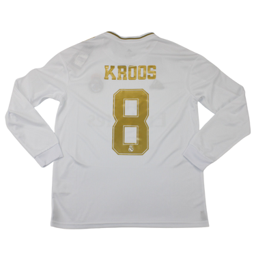 Camisa Real Madrid Manga Longa 19/20 - Versão Retrô "Kroos" Nº 8