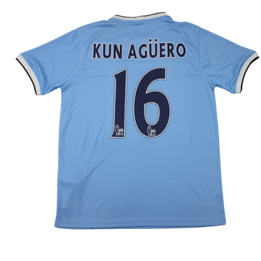 Camisa Manchester City Home 13/14 - Versão Retrô "Kun Aguero" Nº 16