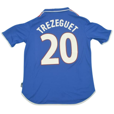 Camisa Retrô França Home Final Versão UEFA Europameisterschaft 2000 "Trezeguet" N°20