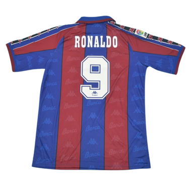 Camisa Barcelona Home 96/97 - Versão Retrô "Ronaldo" Nº 9