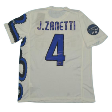 Camisa Retrô Inter de Milão Away  UCL Versão 10/11 "J.Zanetti" N°.4