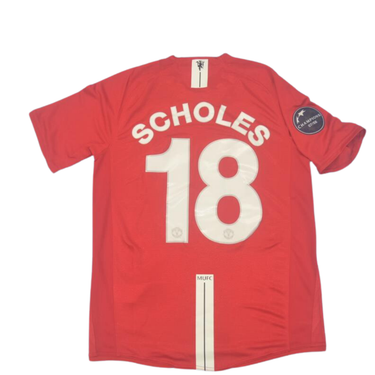 Camisa Manchester United Home 07/09 - Versão Retrô "Scholes" Nº 18