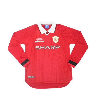 Camisa Manchester United Manga Longa 1999 - Versão Retrô "Beckham" Nº 7