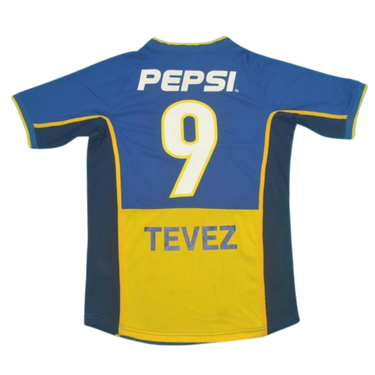 Camisa Boca Juniors Home 2002 - Versão Retrô "Tevez" N° 9