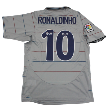 Camisa Barcelona Away 03/04 - Versão Retrô "Ronaldinho" Nº 10