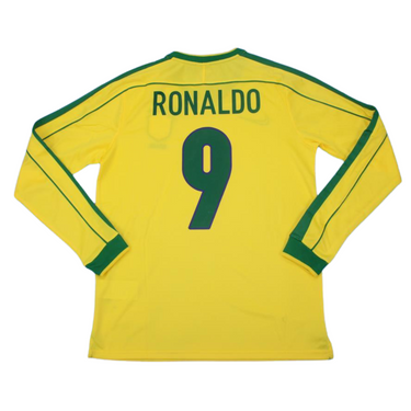Camisa Brasil Manga Longa 1998 - Versão Retrô "Ronaldo" Nº 9