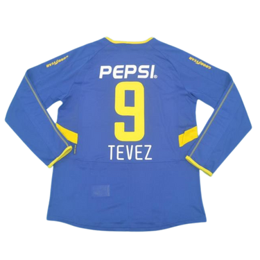 Camisa Boca Juniors Manga Longa 03/04 - Versão Retrô "Tevez" Nº 9