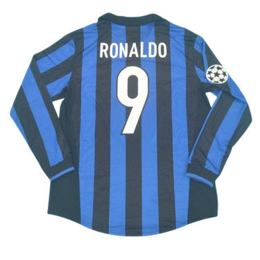 Camisa Inter de Milão Manga Longa 98/99 - Versão Retrô "Ronaldo" Nº 9