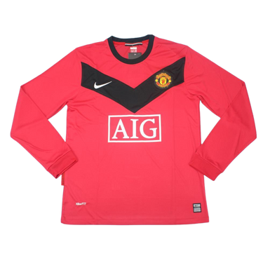 Camisa Manchester United Manga Longa Home 09/10 - Versão Retrô