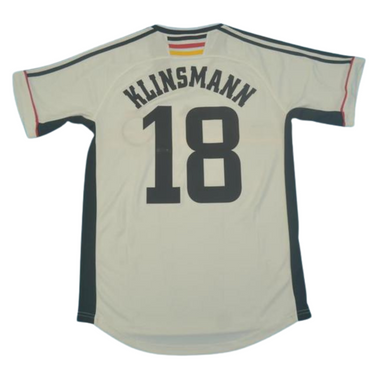 Camisa Retrô Alemanha Home Copa do Mundo Versão 1998 "Klinsmann" N°.18