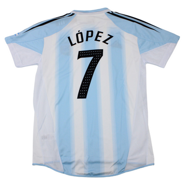 Camisa Retrô Argentina Home 04/05 "López" N°.7