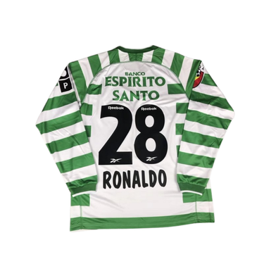 Camisa Sporting Manga Longa 02/03 - Versão Retrô "Cristiano Ronaldo" Nº28