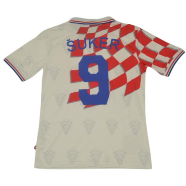 Camisa Retrô Croacia Home Copa do Mundo Versão 1998 "Šuker" N°9