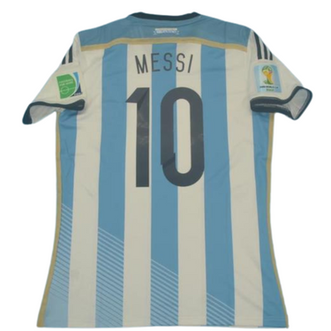 Camisa Retrô Argentina Home Copa do Mundo Versão 2014 "Messi" N°.10