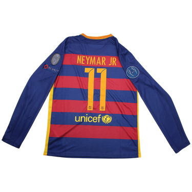 Camisa Barcelona Manga Longa 15/16 - Versão Retrô "Neymar Jr" Nº 11