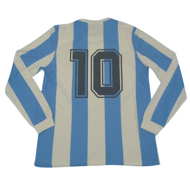 Camisa Argentina Manga Longa Home 1978 - Versão Retrô Nº 10