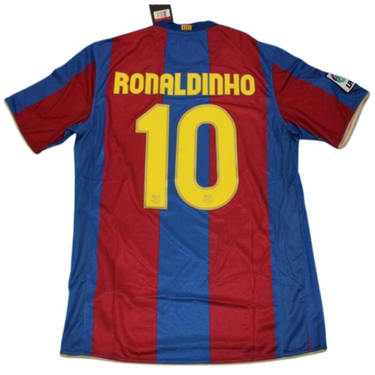 Camisa Barcelona Home 07/08 - Versão Retrô "Ronaldinho" Nº 10