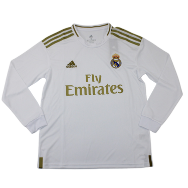 Camisa Real Madrid Manga Longa Home 19/20 - Versão Retrô